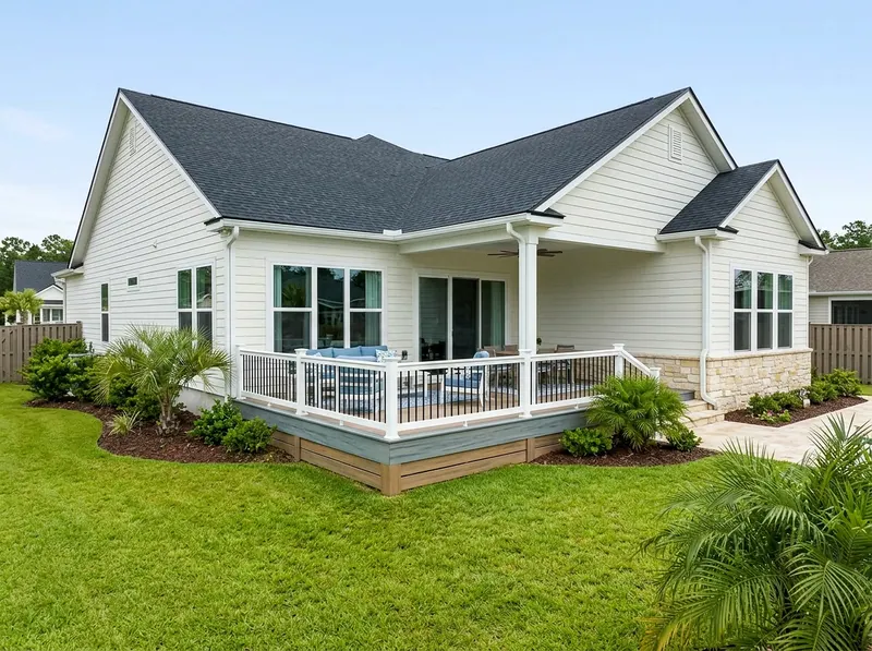 200 sq ft Limestone Composite Coastal deck