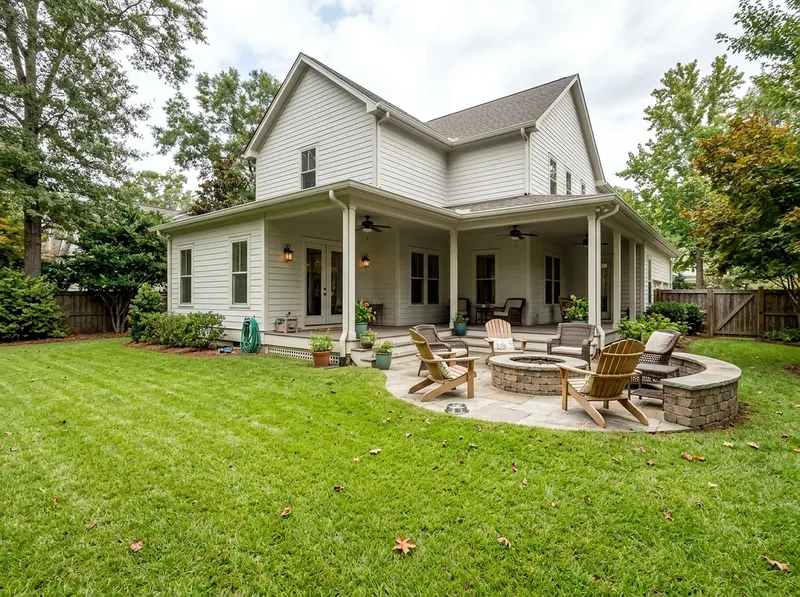 Standard White Masonry Farmhouse fire pit