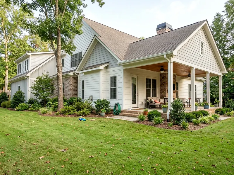 1000 sq ft White New planting Farmhouse landscaping