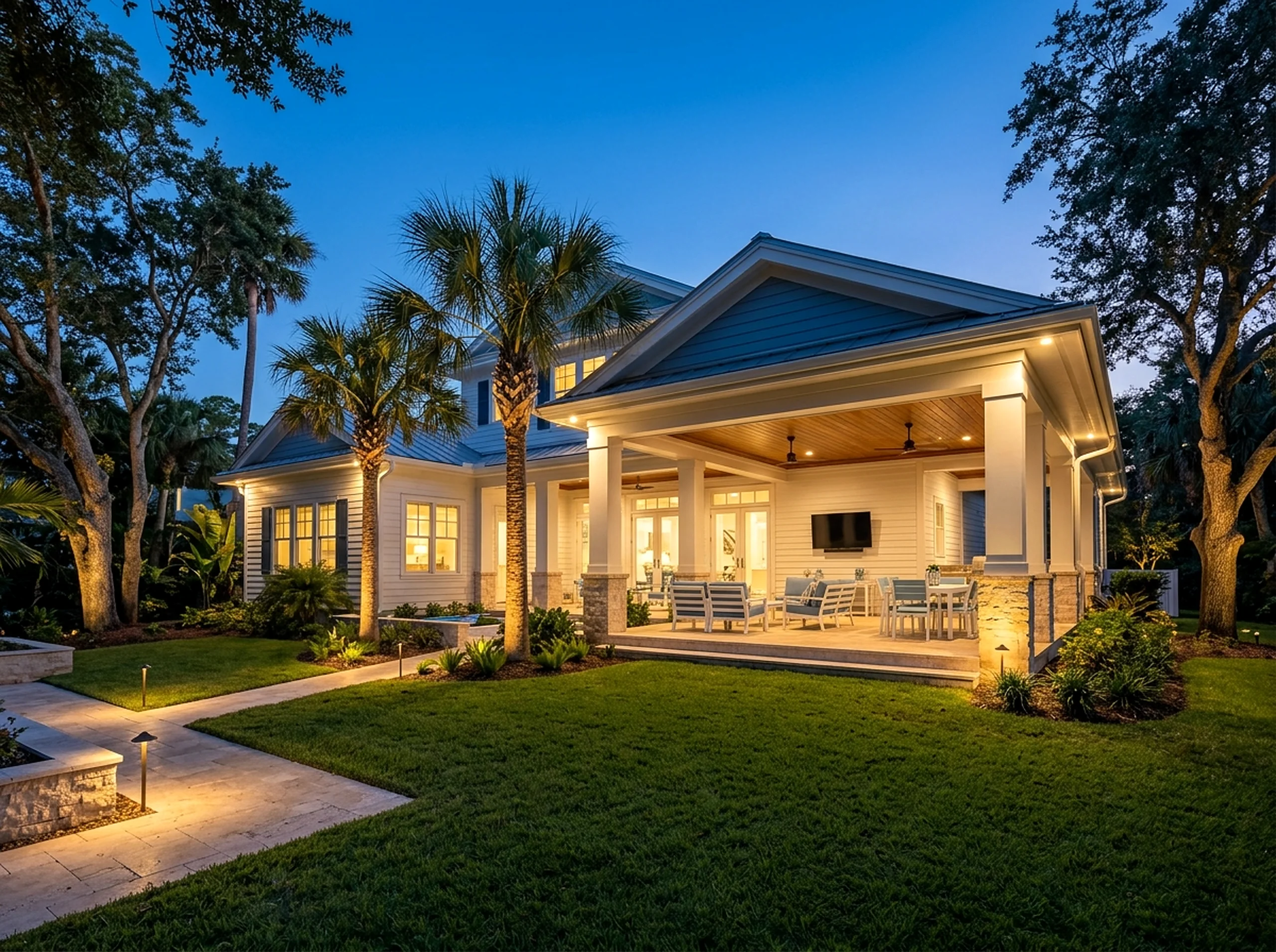 2 zones Limestone Layered zones Coastal outdoor lighting