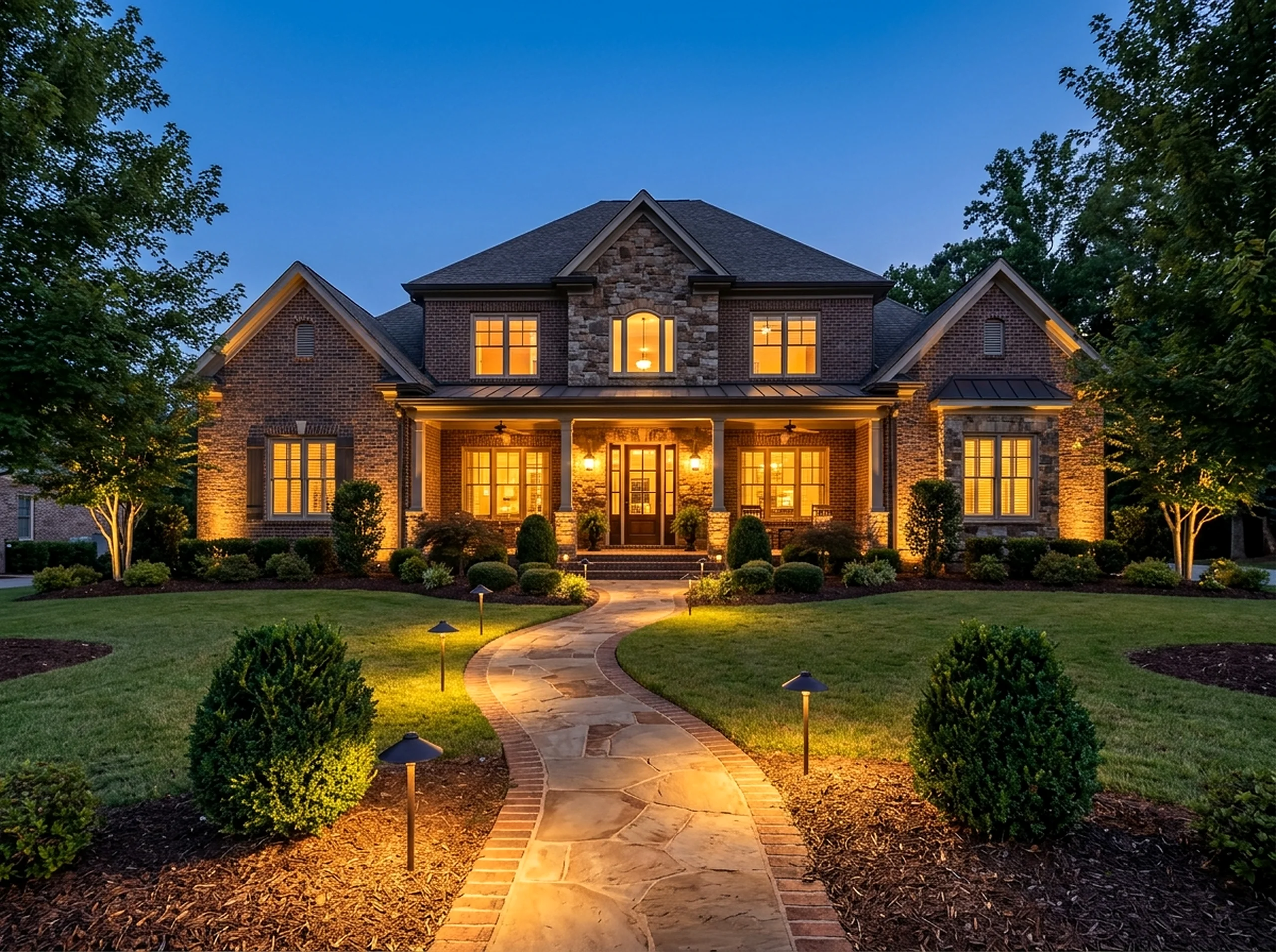 2 zones Charcoal Path and accent Traditional outdoor lighting