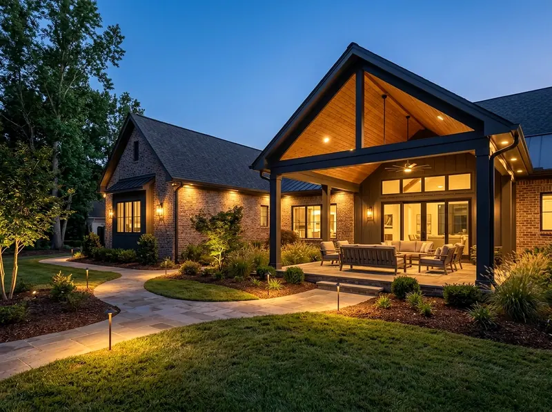 4 zones Charcoal Path and accent Contemporary outdoor lighting