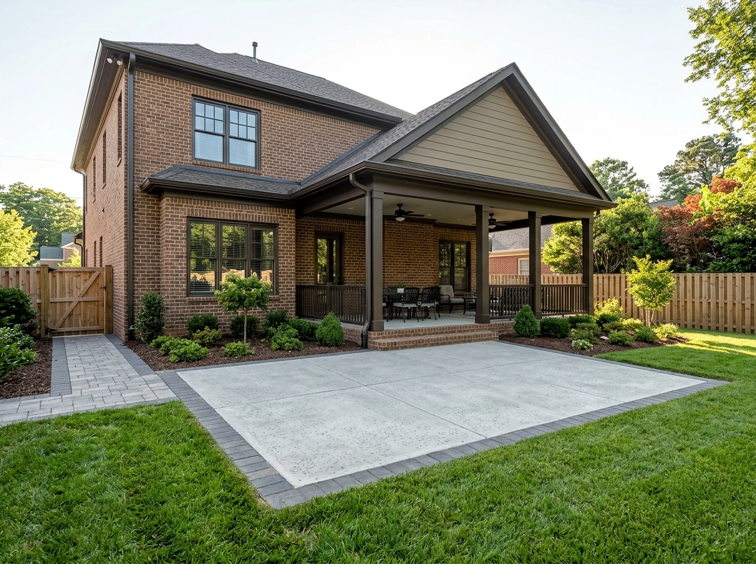 400 sq ft Charcoal Broom Traditional pavers & patio