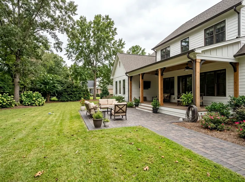 400 sq ft Charcoal Pavers Farmhouse pavers & patio