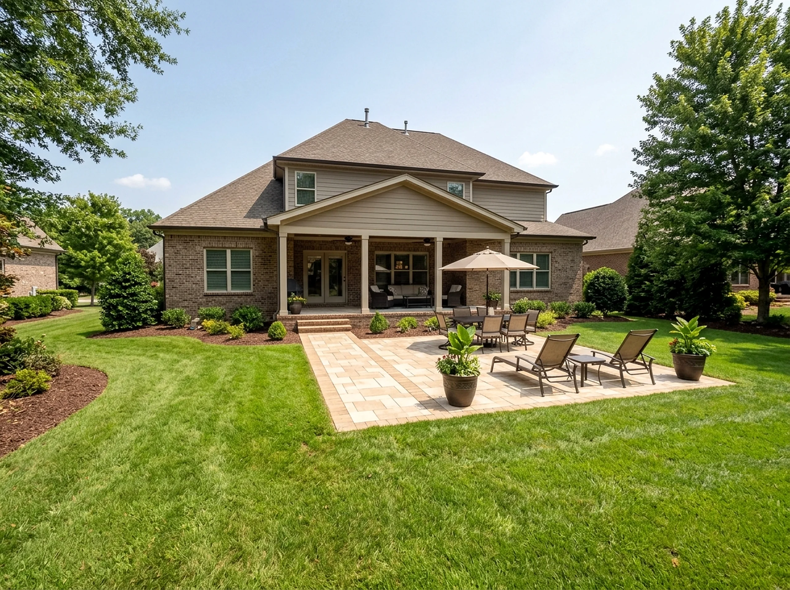 200 sq ft Limestone Pavers Luxury Resort pavers & patio