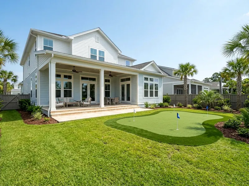 200 sq ft Limestone Contoured green Coastal putting green
