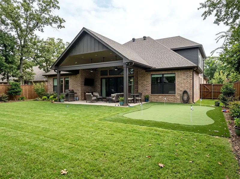 200 sq ft Charcoal Contoured green Modern putting green