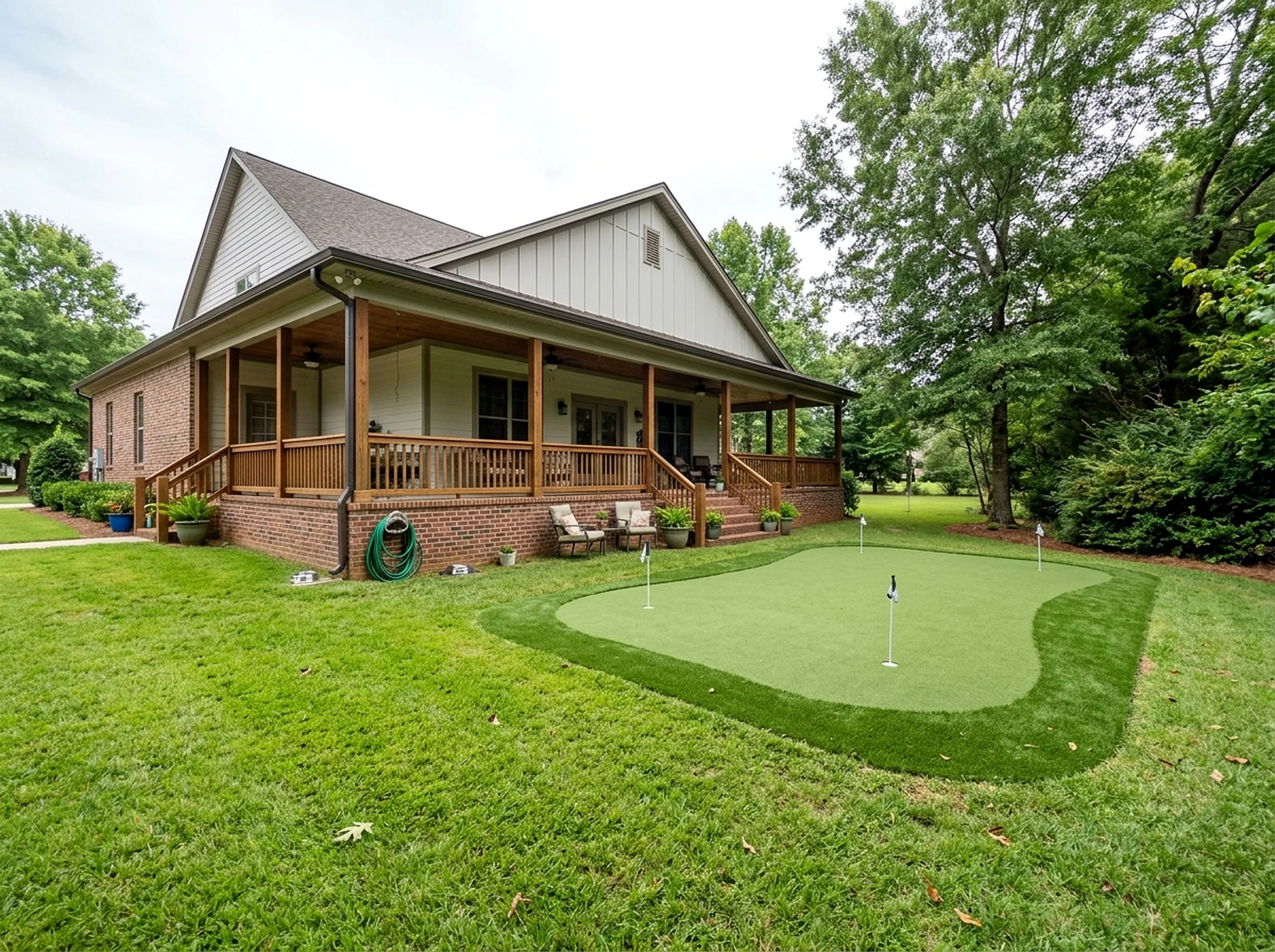 300 sq ft Charcoal Contoured green Farmhouse putting green
