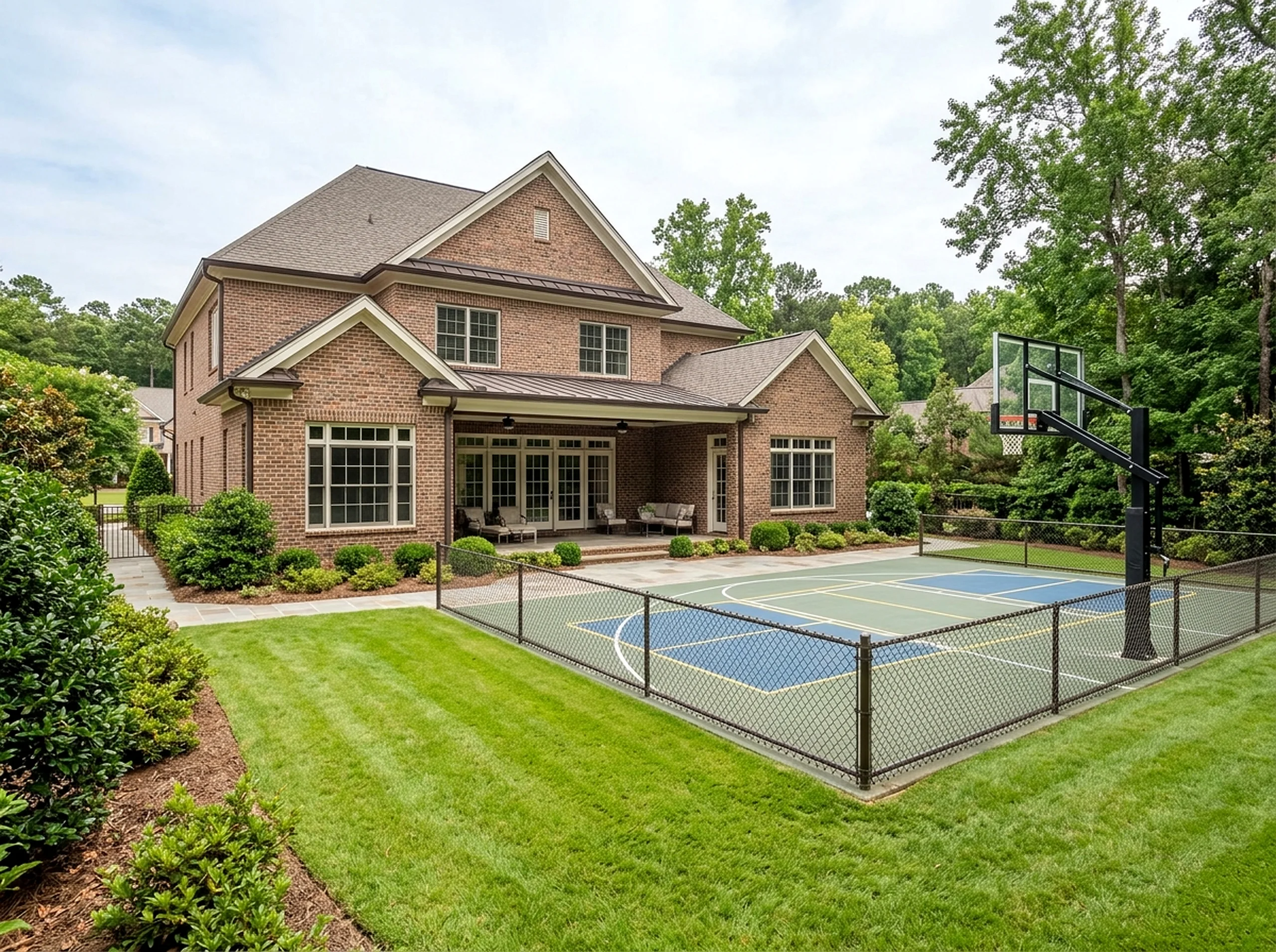Standard Charcoal Basketball Traditional sport court