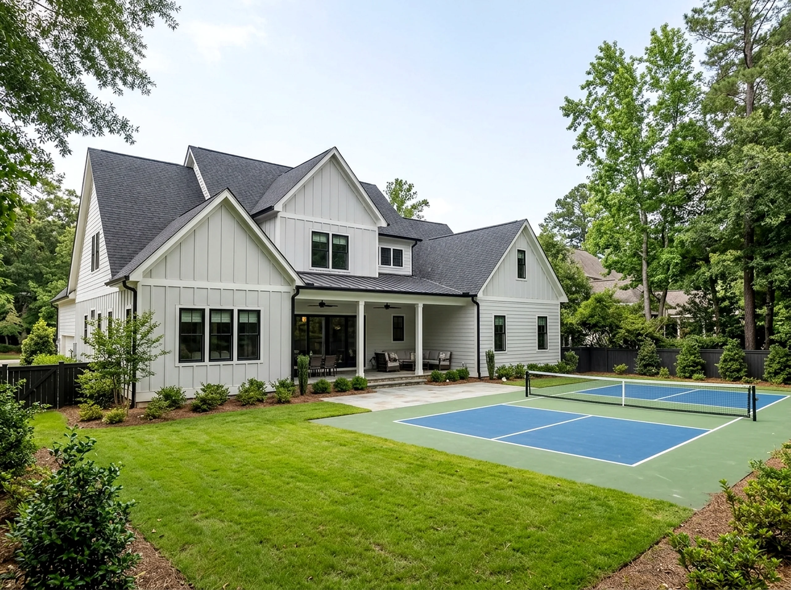 Standard White Pickleball Modern Farmhouse sport court