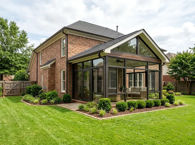 120 sq ft Charcoal Three-season Traditional sunroom