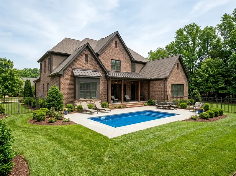 Smaller yard Charcoal Standard liner Traditional vinyl liner pool