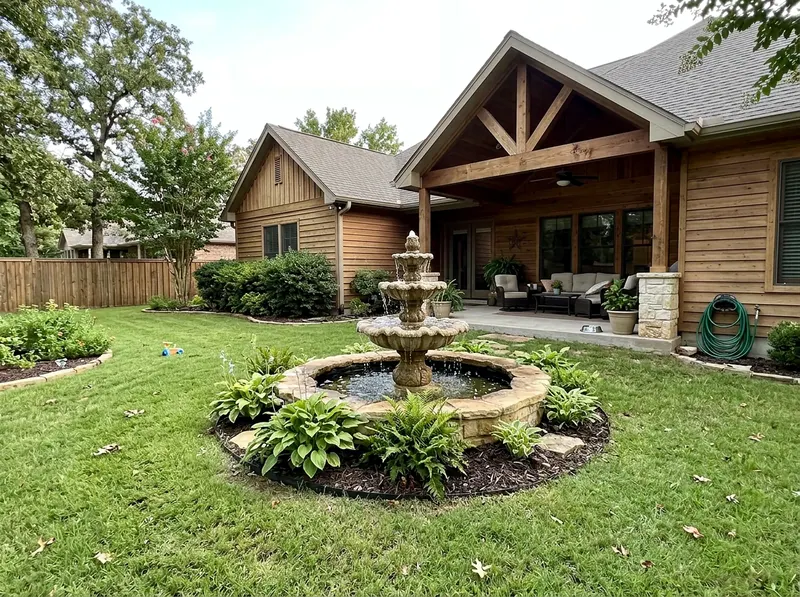 Compact Limestone Fountain Craftsman water feature
