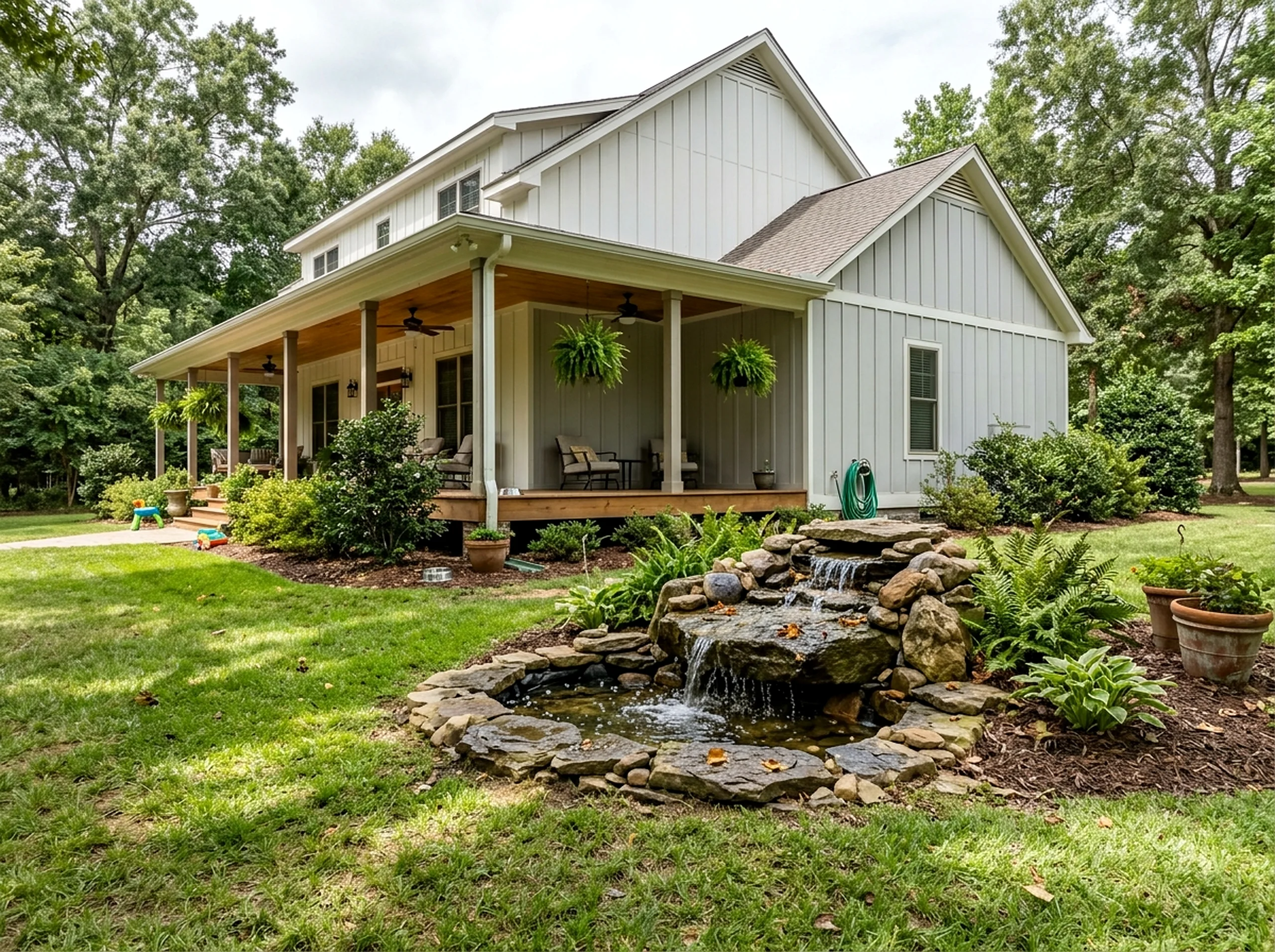 Standard White Fountain Farmhouse water feature